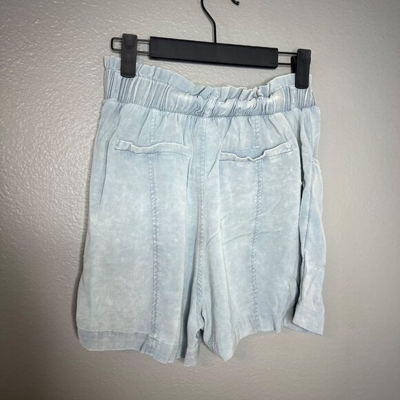 Chaser Flowy High Waist Shorts Size S Paperbag Pockets Vintage Wash Snap Close - Picture 4 of 4